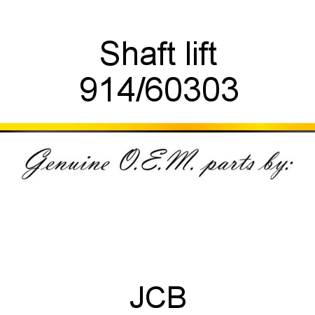 Shaft, lift 914/60303