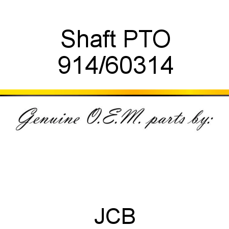 Shaft, PTO 914/60314