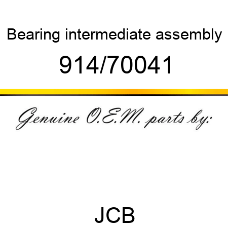 Bearing, intermediate, assembly 914/70041