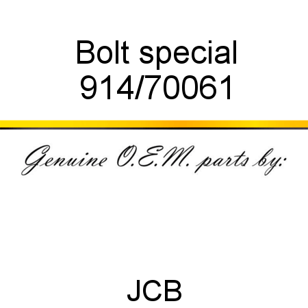 Bolt, special 914/70061