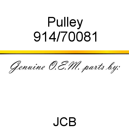Pulley 914/70081