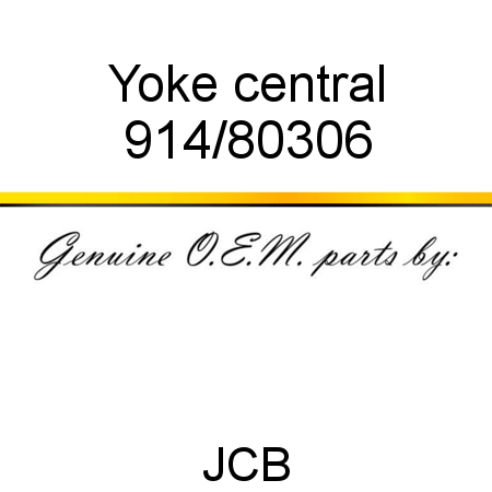 Yoke, central 914/80306