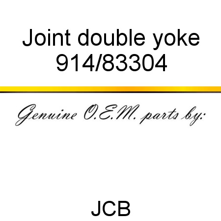 Joint, double yoke 914/83304