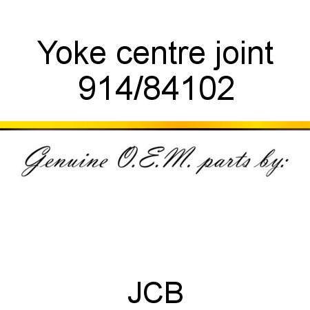 Yoke, centre joint 914/84102