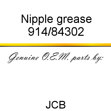 Nipple, grease 914/84302