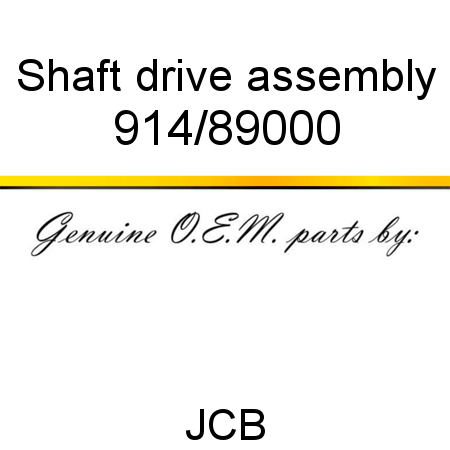 Shaft, drive assembly 914/89000