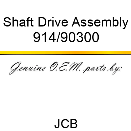 Shaft, Drive Assembly 914/90300
