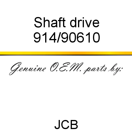 Shaft, drive 914/90610