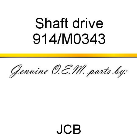 Shaft, drive 914/M0343
