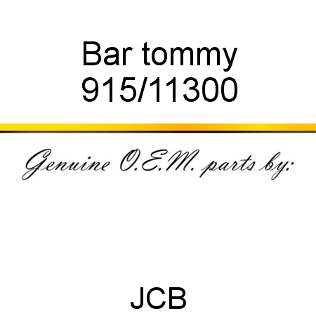 Bar, tommy 915/11300