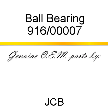 Ball, Bearing 916/00007