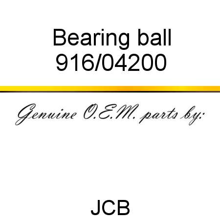 Bearing, ball 916/04200