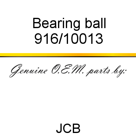 Bearing, ball 916/10013