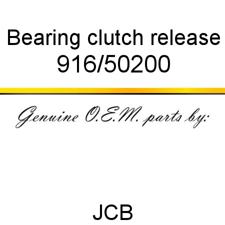 Bearing, clutch release 916/50200