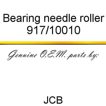 Bearing, needle roller 917/10010