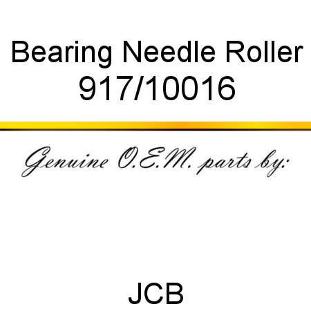 Bearing, Needle Roller 917/10016