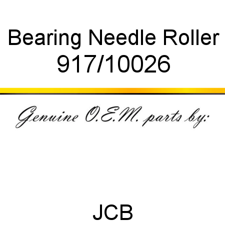 Bearing, Needle Roller 917/10026