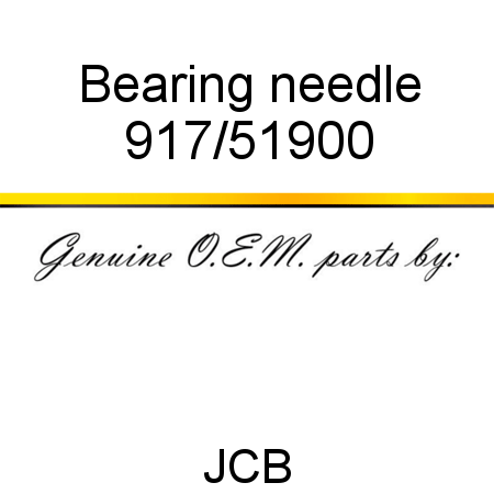 Bearing, needle 917/51900