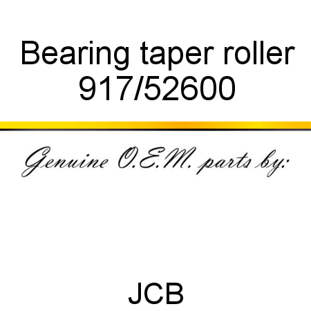 Bearing, taper roller 917/52600