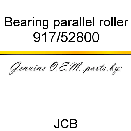 Bearing, parallel roller 917/52800