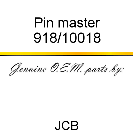 Pin, master 918/10018