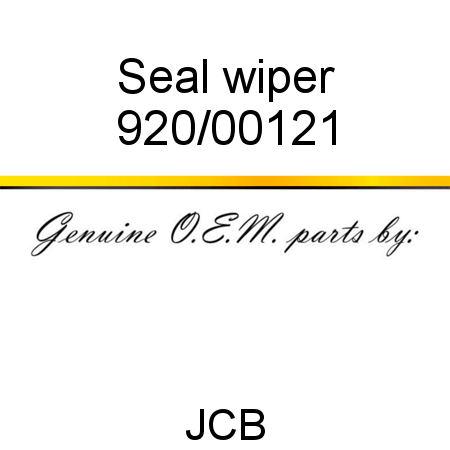 Seal, wiper 920/00121