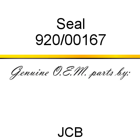 Seal 920/00167