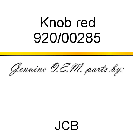 Knob, red 920/00285