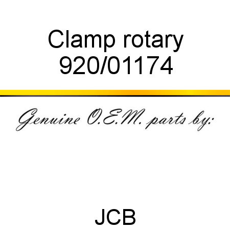 Clamp, rotary 920/01174
