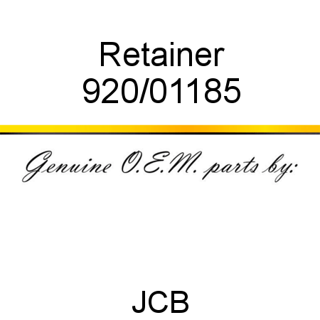 Retainer 920/01185