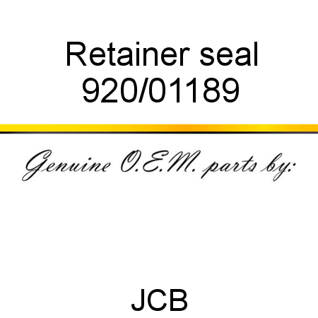 Retainer, seal 920/01189