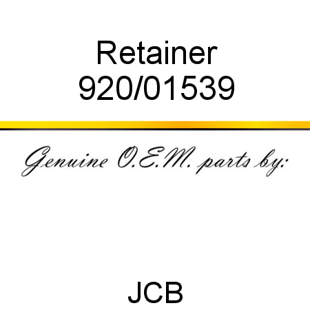 Retainer 920/01539