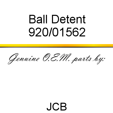 Ball, Detent 920/01562