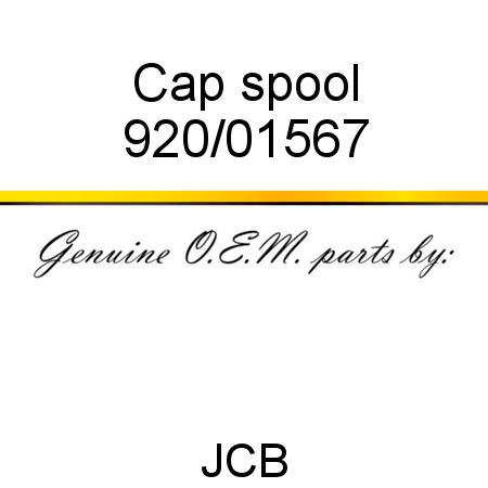 Cap, spool 920/01567