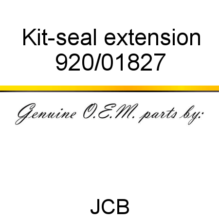 Kit-seal, extension 920/01827