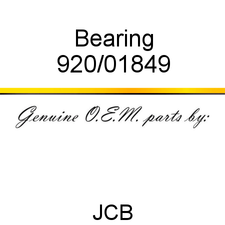 Bearing 920/01849