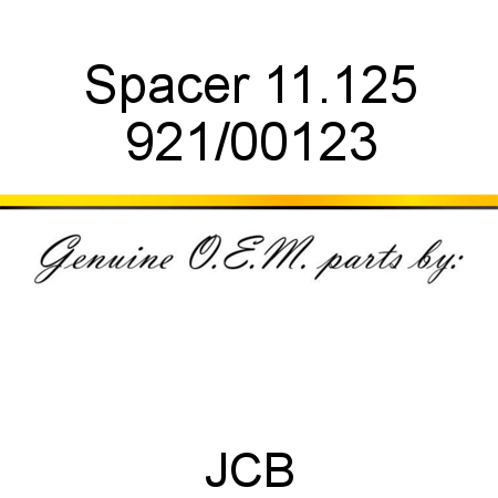 Spacer, 11.125 921/00123