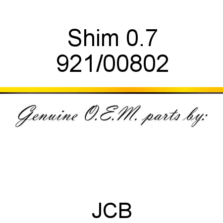 Shim, 0.7 921/00802
