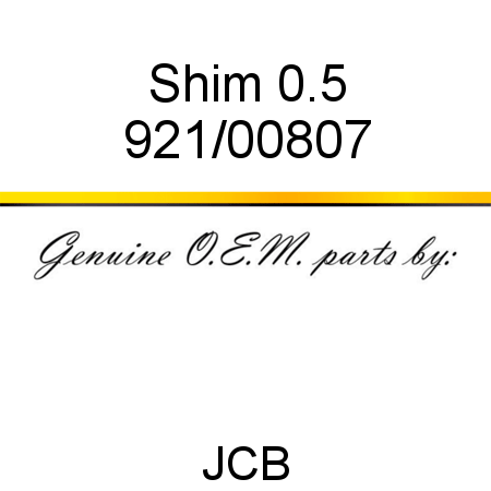 Shim, 0.5 921/00807
