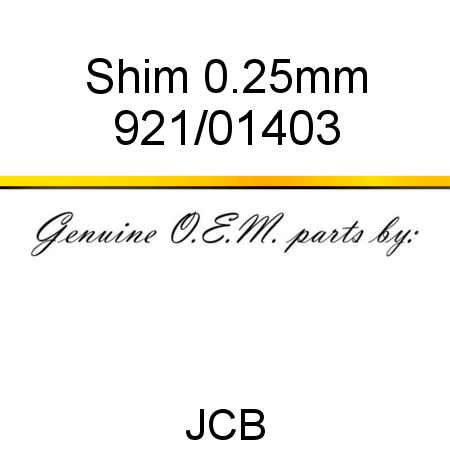 Shim, 0.25mm 921/01403