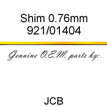 Shim, 0.76mm 921/01404