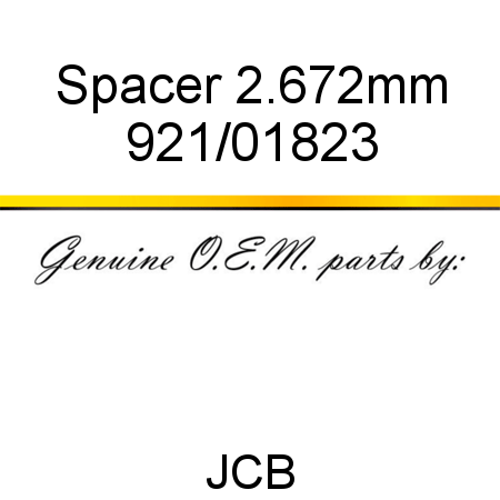 Spacer, 2.672mm 921/01823