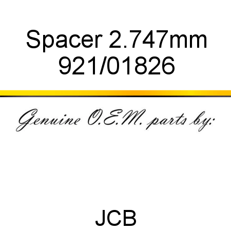Spacer, 2.747mm 921/01826