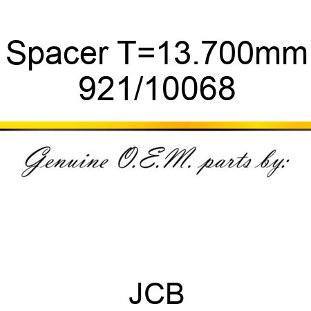 Spacer, T=13.700mm 921/10068