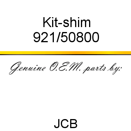 Kit-shim 921/50800