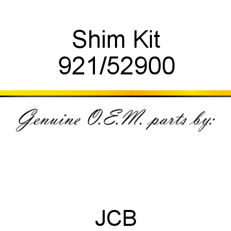 Shim, Kit 921/52900