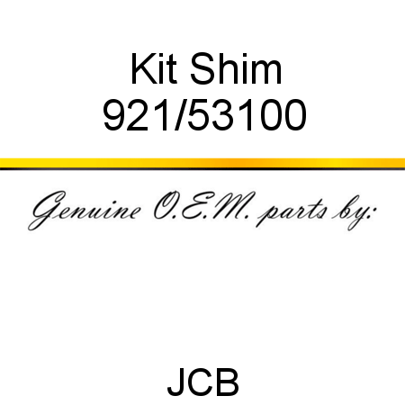 Kit, Shim 921/53100