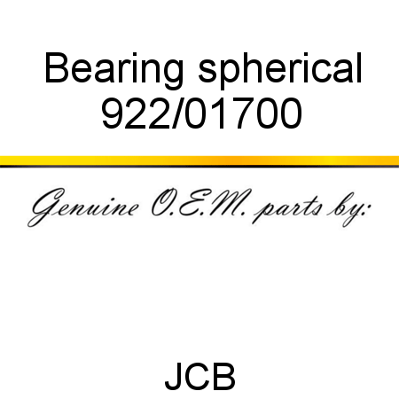 Bearing, spherical 922/01700