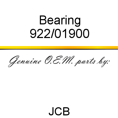 Bearing 922/01900