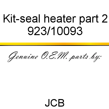 Kit-seal, heater part 2 923/10093